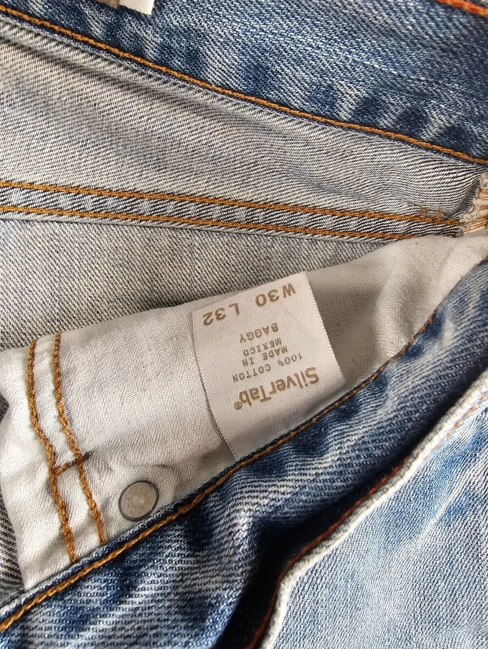 Levis Silvertab Baggy Jeans Men’s 30x32 Light Wash Loose Fit Y2K Skate Denim